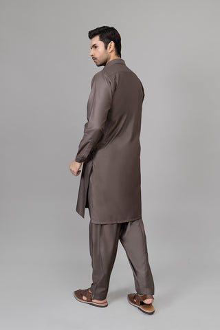 Dark Brown Shalwar Kameez
