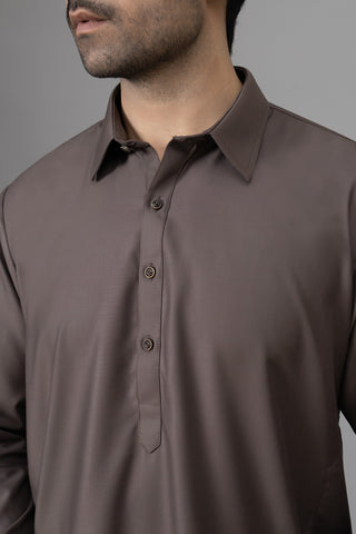 Dark Brown Shalwar Kameez