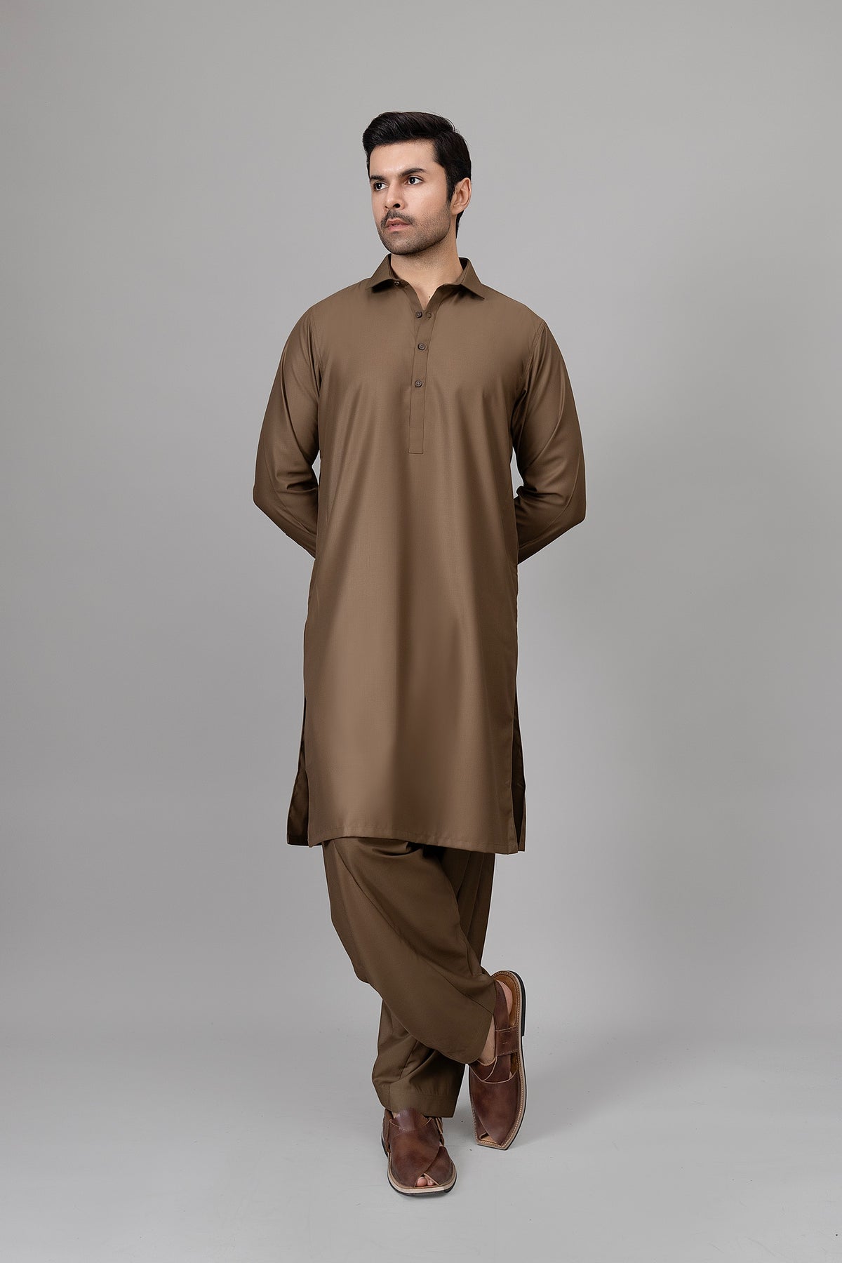 Brown Shalwar Kameez