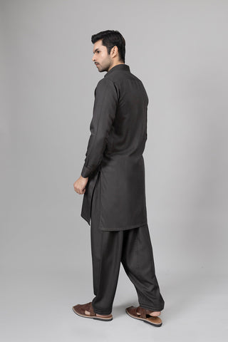 Dark Grey Shalwar Kameez
