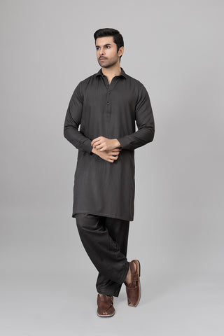 Dark Grey Shalwar Kameez