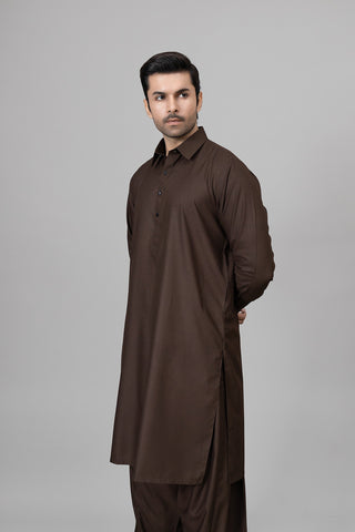 Dark Brown Shalwar Kameez