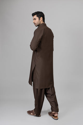 Dark Brown Shalwar Kameez