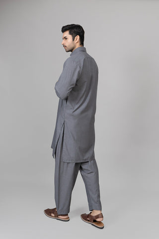 Grey Shalwar Kameez