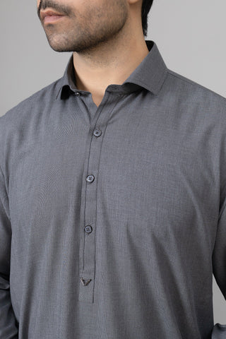 Grey Shalwar Kameez