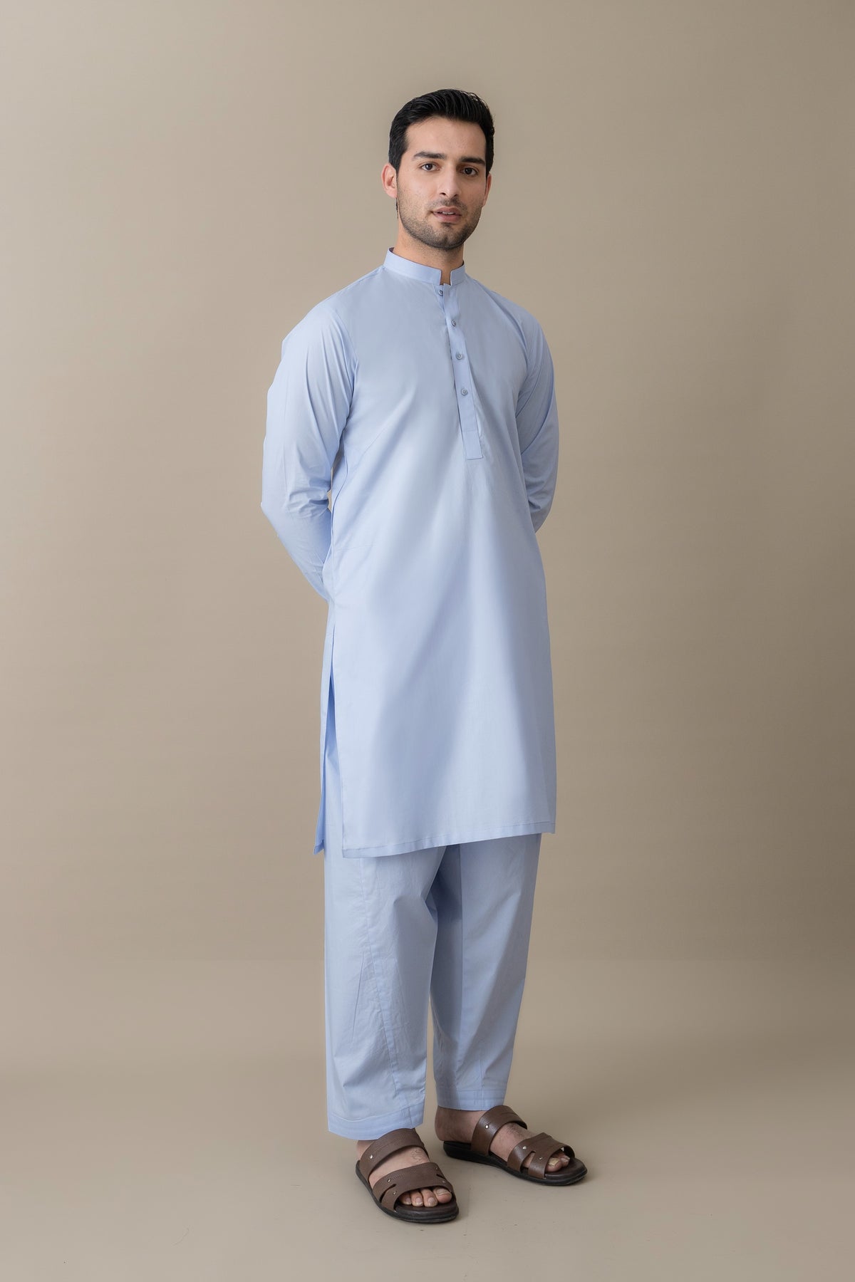 Sky Blue Heritage Shalwar Kameez