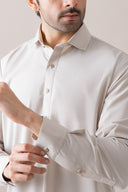 Beige Refined Shalwar Kameez