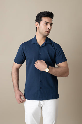 Navy Prestige Casual Shirt