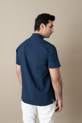 Navy Prestige Casual Shirt