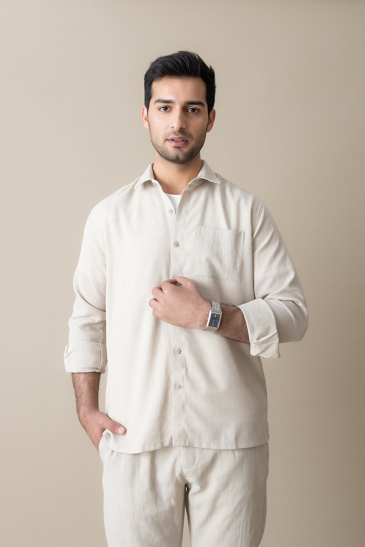 Beige Heritage Casual Shirt
