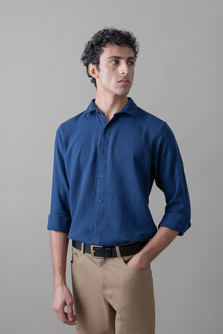 Navy Sovereign Casual Shirt