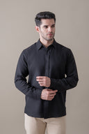 Black Refined Casual Shirt