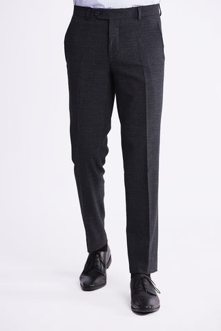 Dark Grey Check Dress Pant