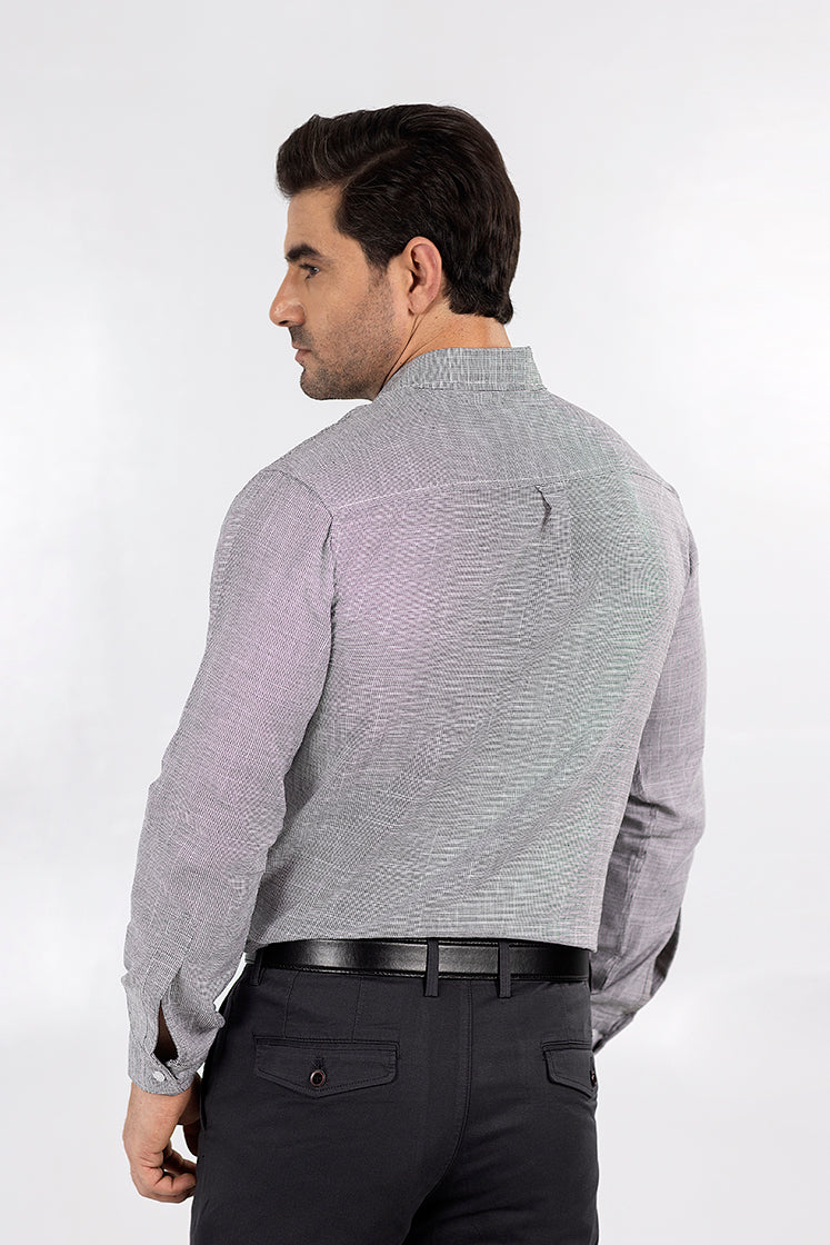 Grey Textured Casual Shirt TS23016-GR