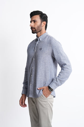 Smart Fit Grey Textured Casual Shirt TS240392-GR