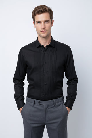 Black Tuxedo Dress Shirt