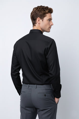 Black Tuxedo Dress Shirt