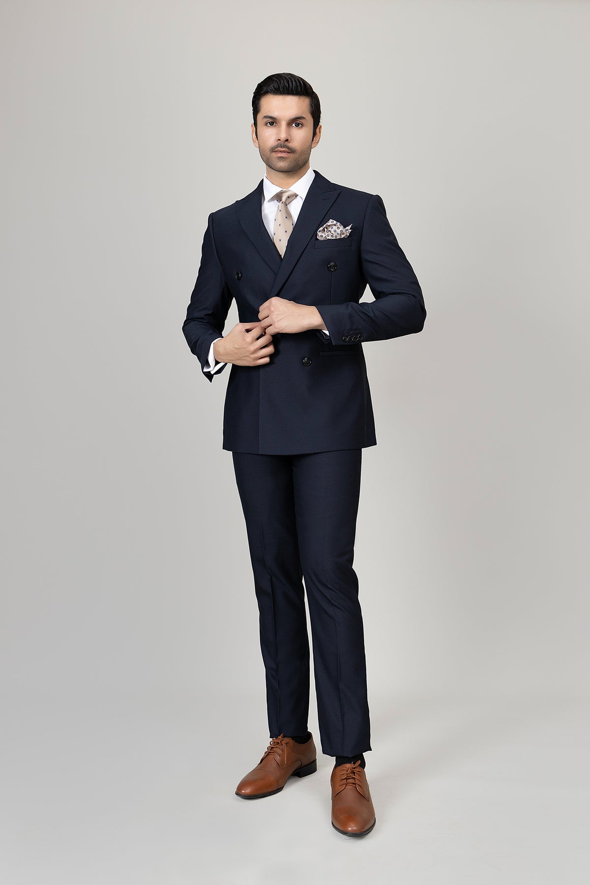 Imp Double Breasted Navy Suit