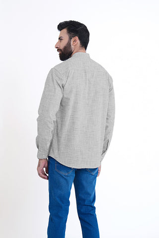 Grey Textured Casual Shirt TS240326-GR