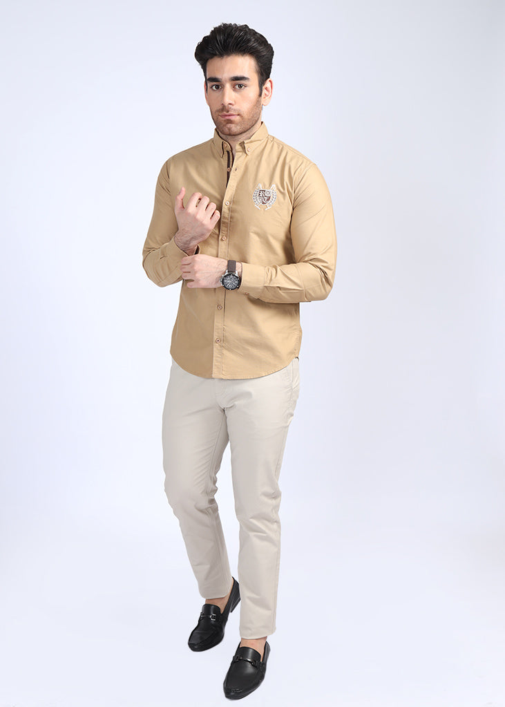 Khaki Plain Casual Shirt P21209-KHI