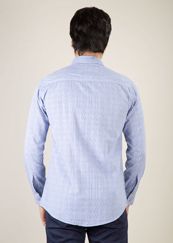 SMART FIT CHECK CASUAL SHIRT  C21902-SKY