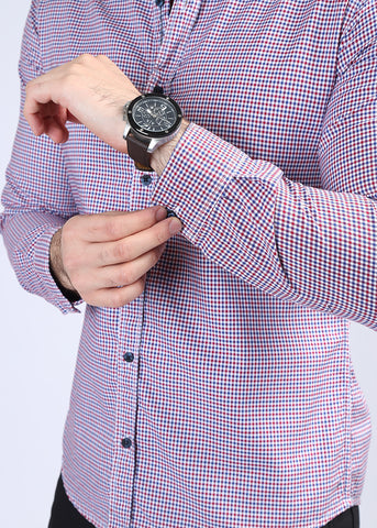 Red Check Casual Shirt C22708-RD
