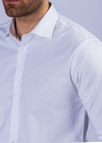 White Textured Dress Shirt CFT22014-WT
