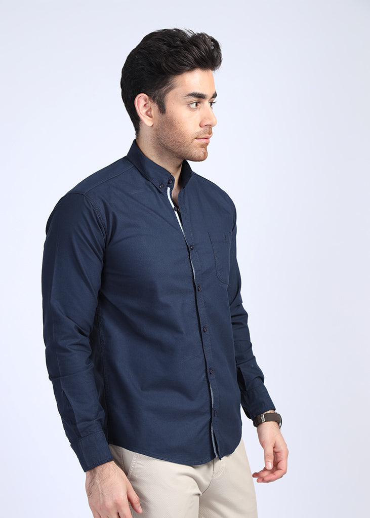 Navy Plain Casual Shirt CJP21305-NY