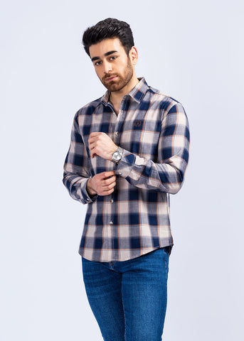 Light Brown Check Casual Shirt LIGHT-BROWN-CHECK-CASUAL-SHIRT-CS22032-LBR