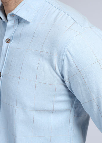 Sky Check Casual Shirt CS22804-SKY