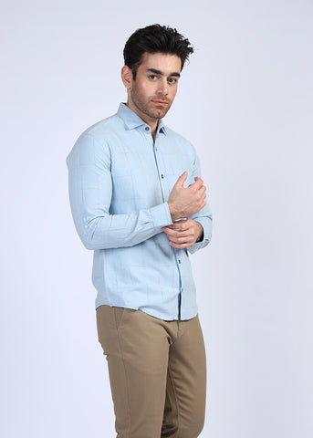 Sky Check Casual Shirt CS22804-SKY