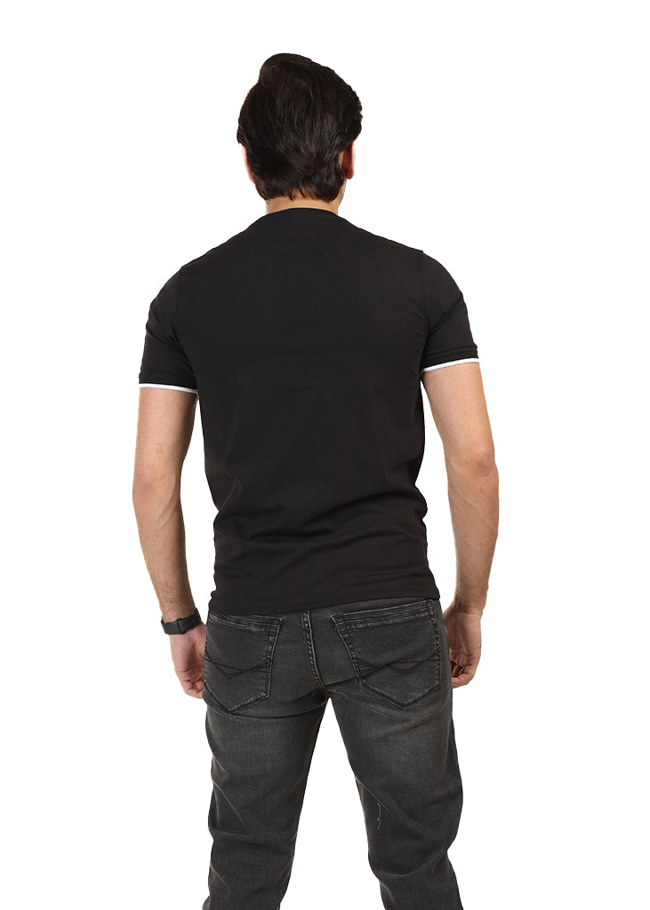 Black Round Neck Shirt HRNC22102-BK