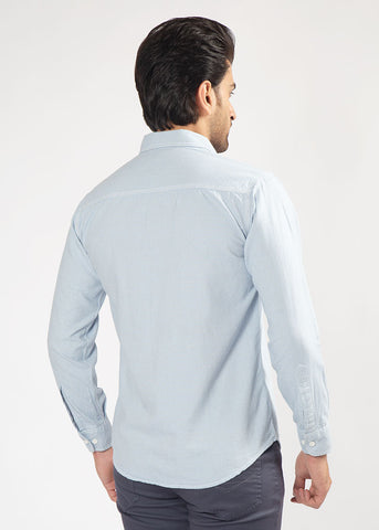 SMART FIT LINING CASUAL SHIRT  L21903-SKY