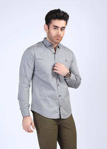 Grey Plain Casual Shirt P21208-GR