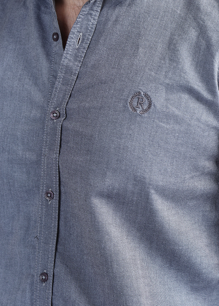 Grey Plain Casual Shirt P21210-GR