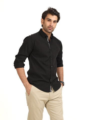 Casual Shirt F/S PL S/F P22806-BK