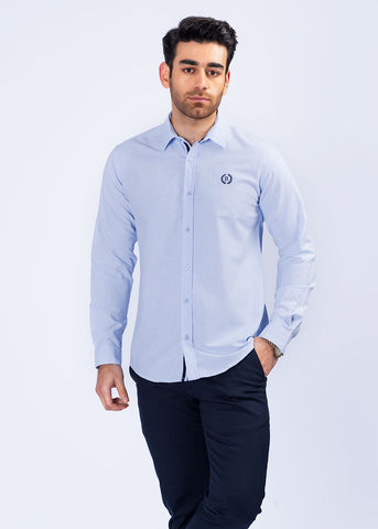 Sky Plain Casual Shirt SKY-PLAIN-CASUAL-SHIRT-PS22007-SKY