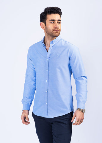 Sky Plain Casual Shirt SKY-PLAIN-CASUAL-SHIRT-PS22051-SKY