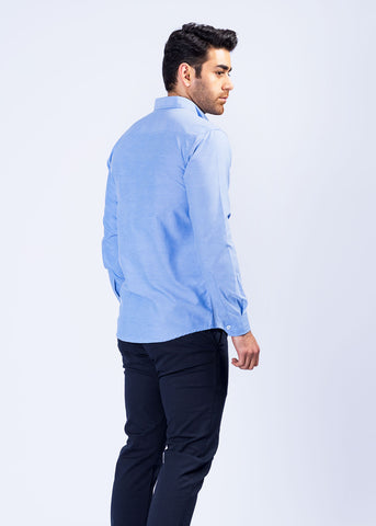 Sky Plain Casual Shirt SKY-PLAIN-CASUAL-SHIRT-PS22051-SKY