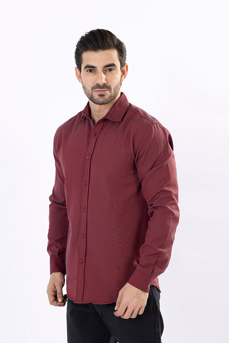 Maroon Plain Casual Shirt PSF23002-MR