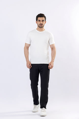White Round Neck Shirt RTNS23032-WT