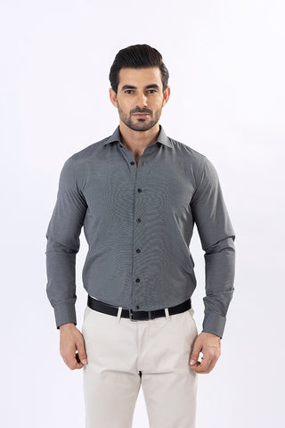 Grey Plain Dress Shirt SFP23008-GR