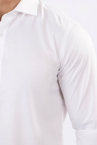 White Textured Dress Shirt SFT22079-WT